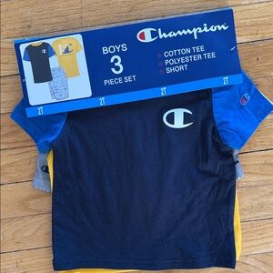 Champion Kids' Navy and Gold Tee